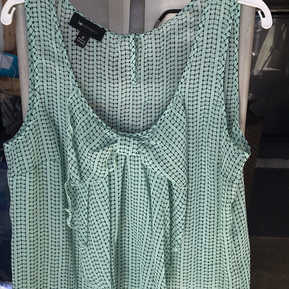 AB Studio sheer teal top